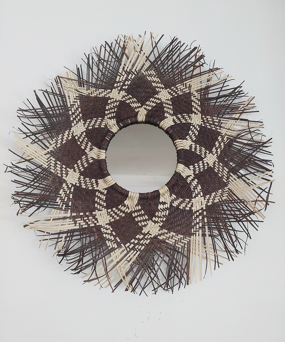 Espejo Tejido 60cm Color Café