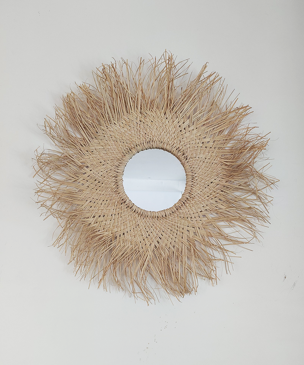 Espejo Tejido 60 cm Color Natural
