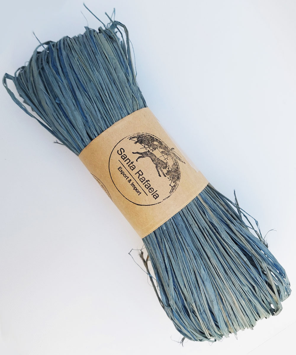Rafia Color Azul Paquete De Vela