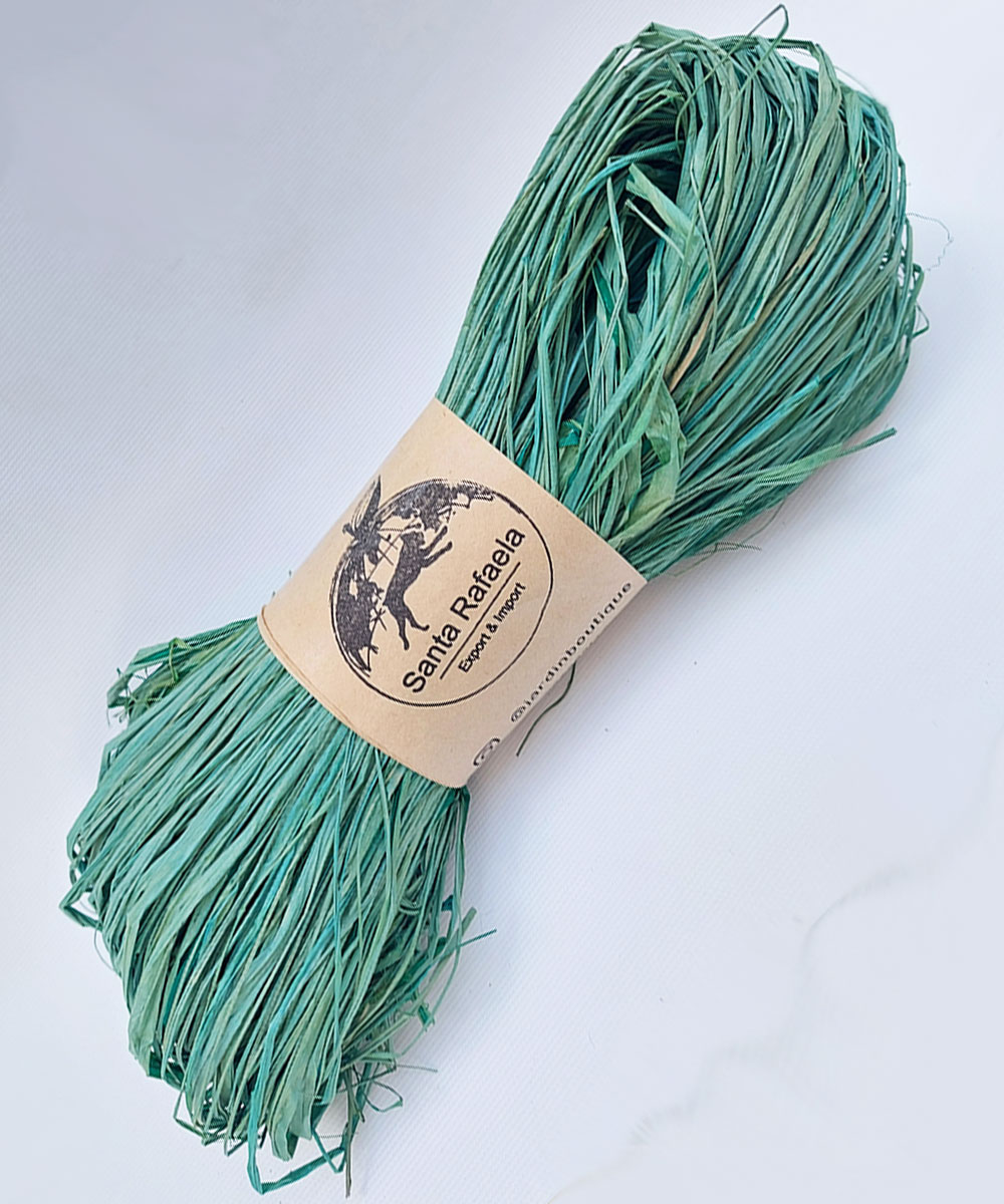 Rafia Color Verde Esmeralda
